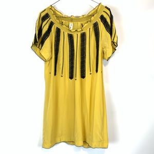 Anthropologie floret silk dress